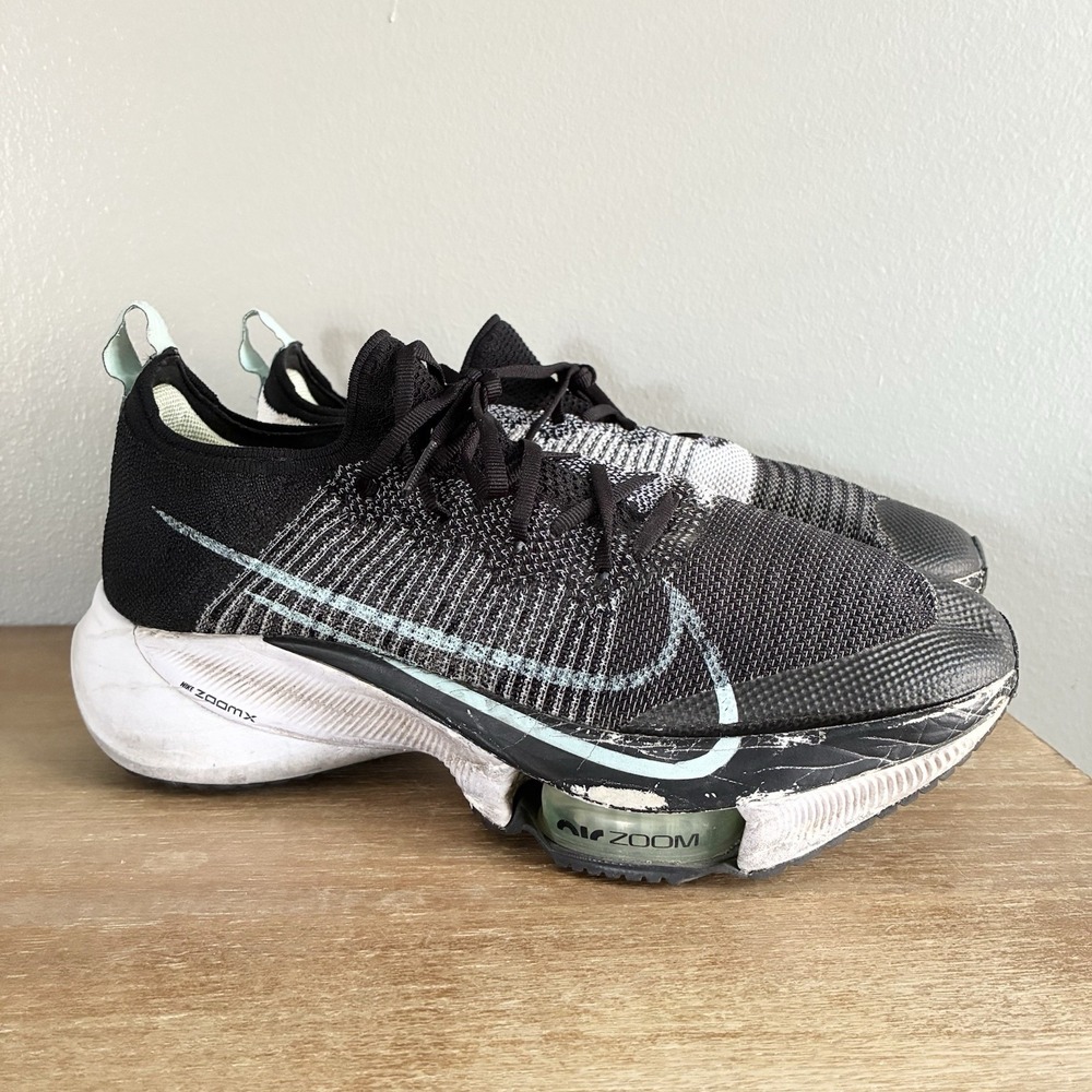 Nike Air Zoom Tempo NEXT% Flyknit Black Glacier Running Racing Shoes Womens 10